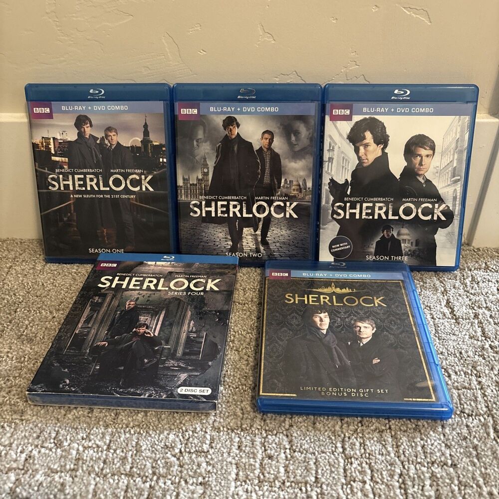 Sherlock: The Complete Series 1 - 4  & Limited Edition Bonus Disk Blu-ray/DVD
